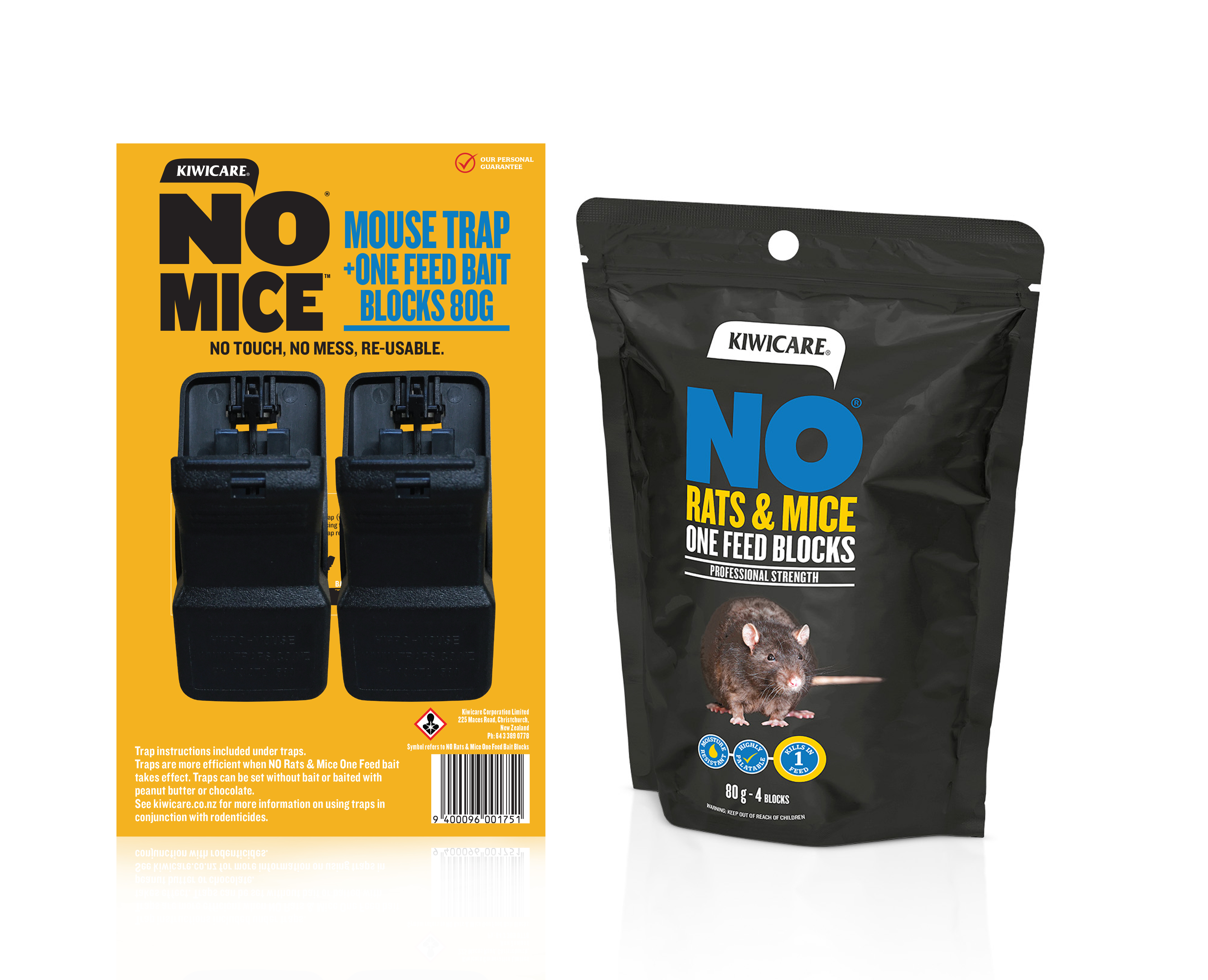 Combination NO Mice Traps and One Feed Bait